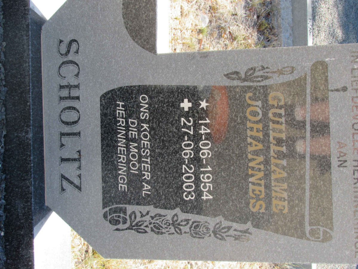 SCHOLTZ Guilliame Johannes 1954-2003
