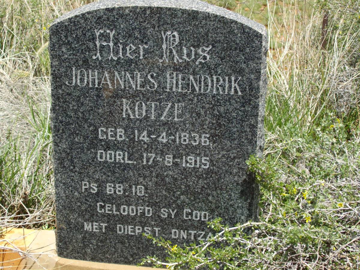 KOTZE Johannes Hendrik 1836-1915