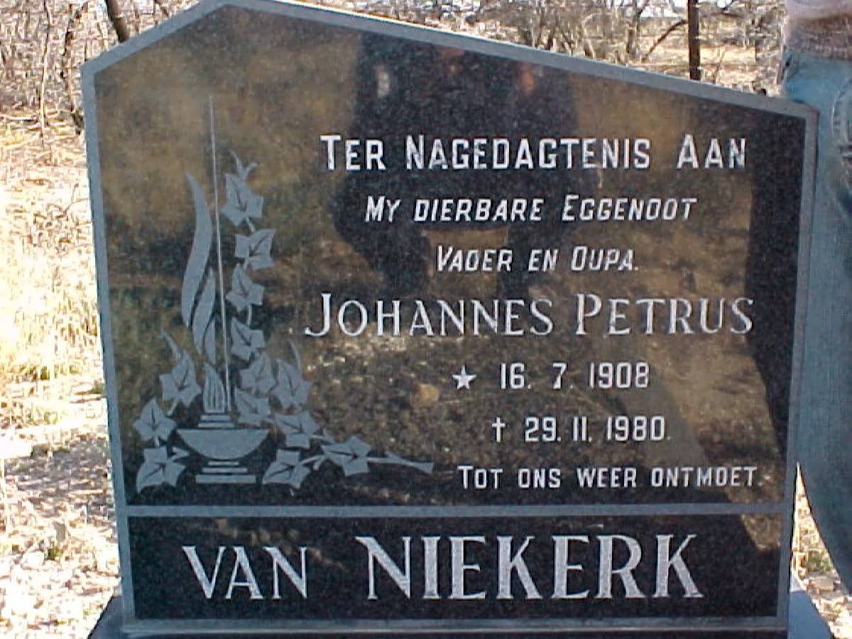 NIEKERK Johannes Petrus, van 1908-1980