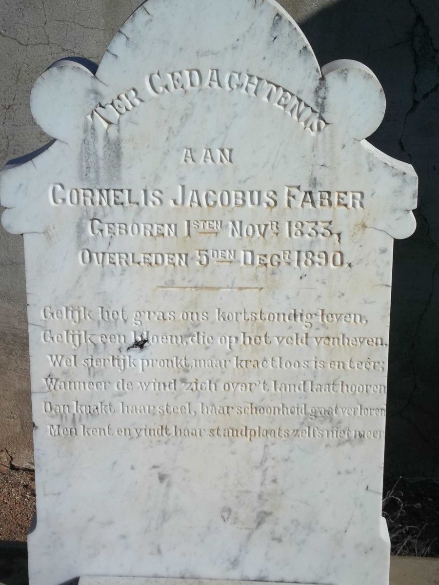 FABER Cornelis Jacobus 1833-1890