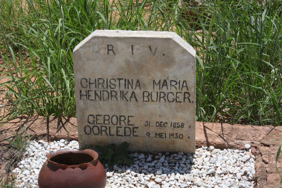 BURGER Christina Maria Hendrika 1858-1950