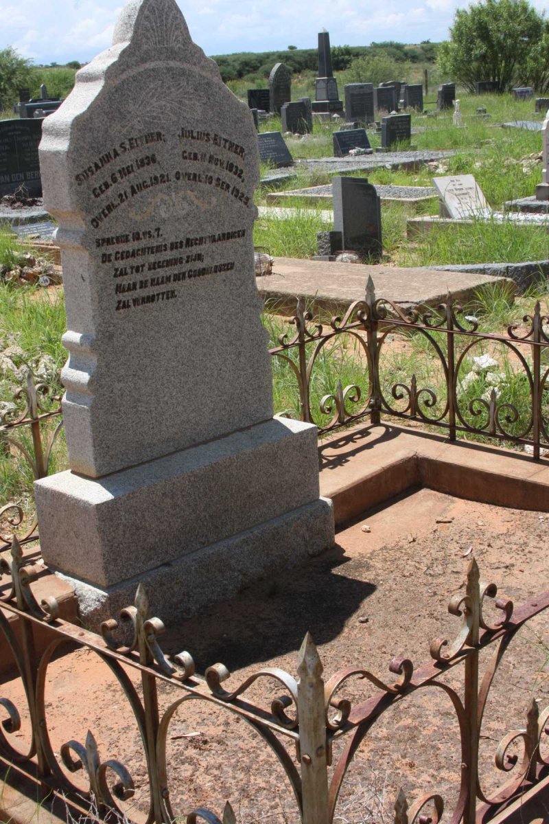 EITNER Julius 1832-1925 &amp; Susanna S. 1836-1921