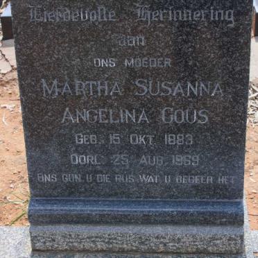 GOUS Martha Susanna Angelina 1883-1969