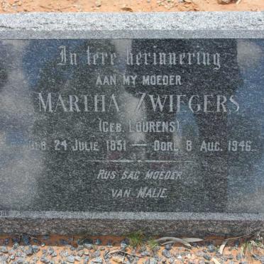 ZWIEGERS Martha nee LOURENS 1851-1946