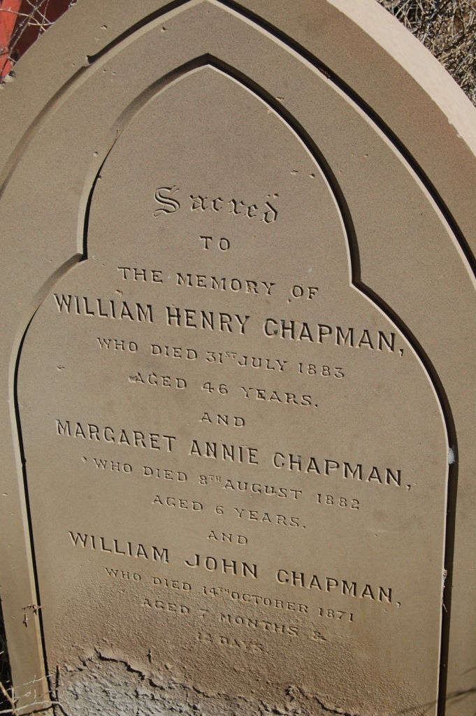 CHAPMAN William Henry -1883 :: CHAPMAN Margaret Annie -1882 :: CHAPMAN William John -1871
