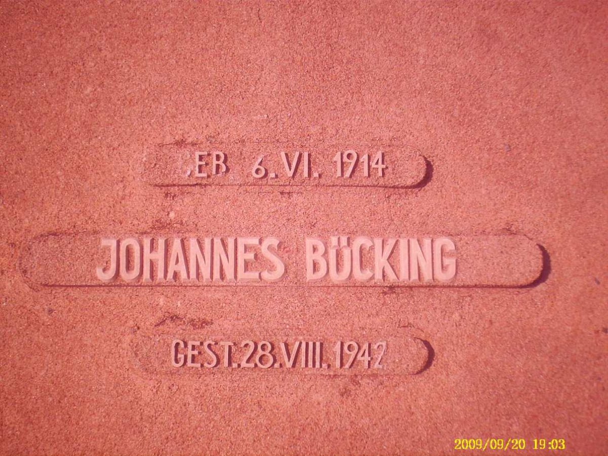 BUCKING Johannes 1914-1942