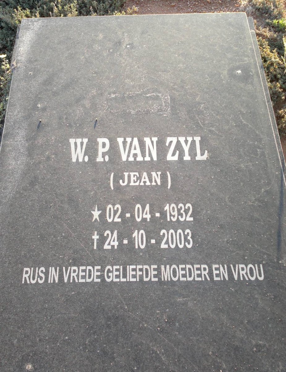ZYL W.P., van 1932-2003