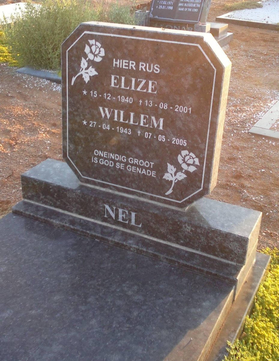NEL Willem 1943-2005 &amp; Elize 1940-2001