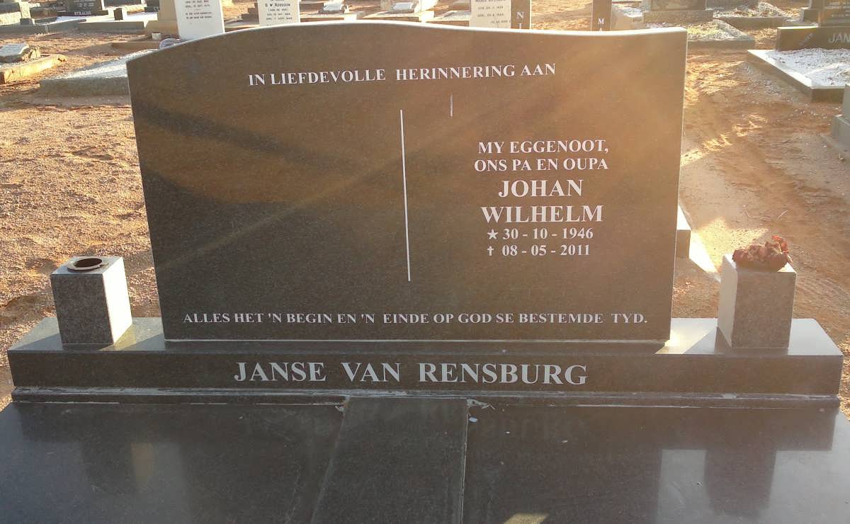 RENSBURG Johan Wilhelm, Janse van 1946-2011