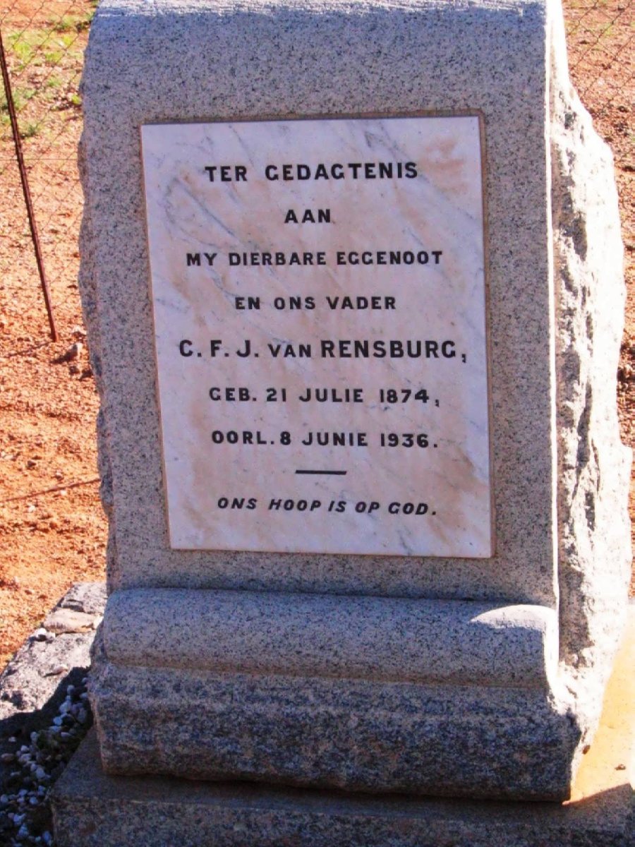 RENSBURG C.F.J., van 1874-1936