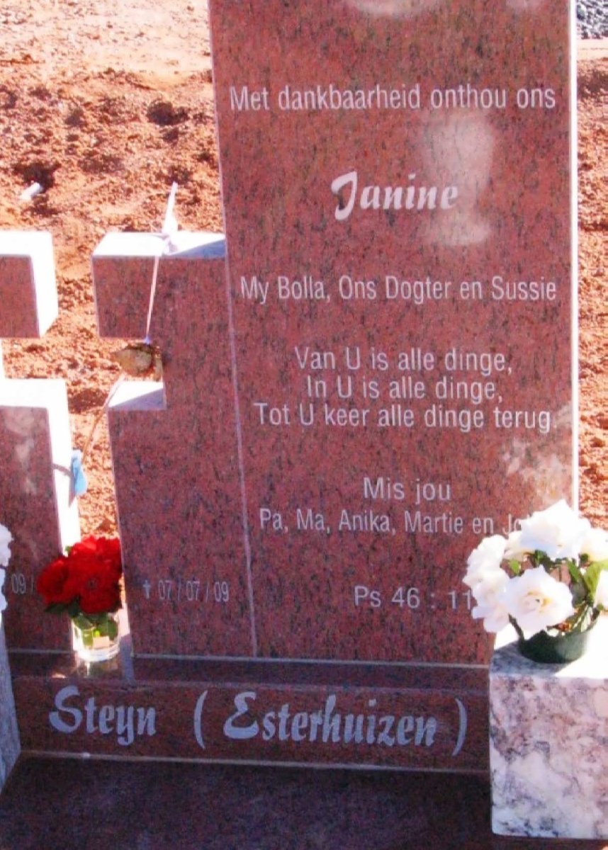STEYN Janine nee ESTERHUIZEN -2009