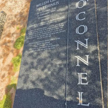O'CONNELL Willem Gert Marthinus 1976-2021