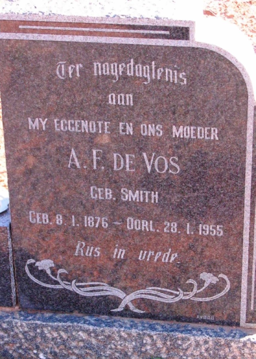 VOS A.F., de nee SMITH 1876-1955