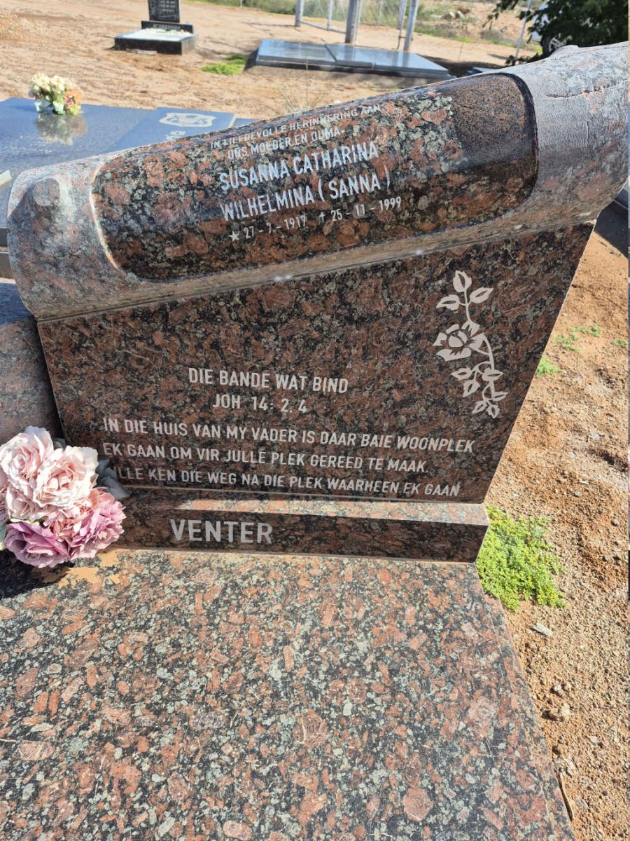 VENTER Susanna Catharina Wilhelmina 1919-1999