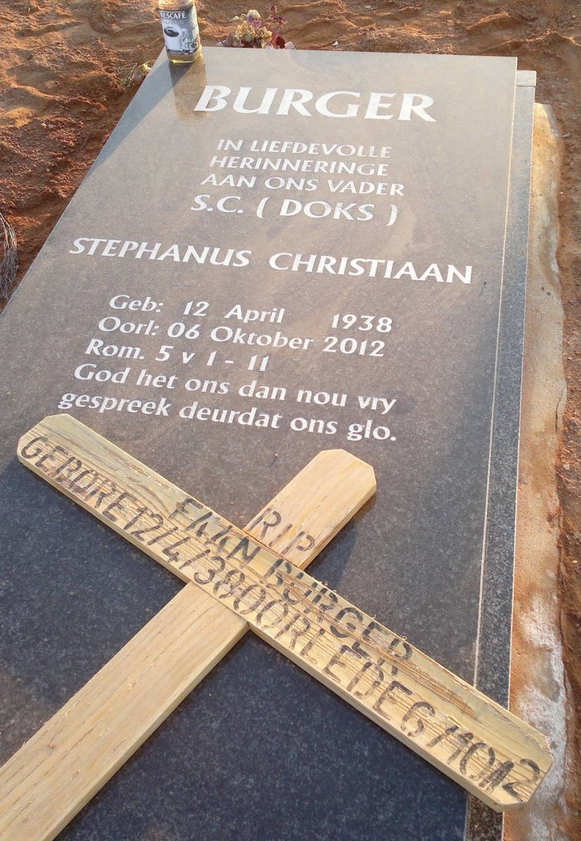 BURGER Stephanus Christiaan 1938-2012