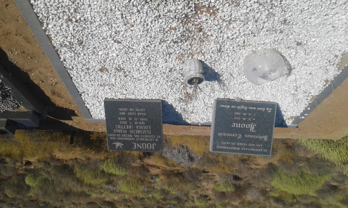 JOONÉ Johannes Coenraad 1929-2006 &amp; Elizabeth Maria Louisa 1923-1994