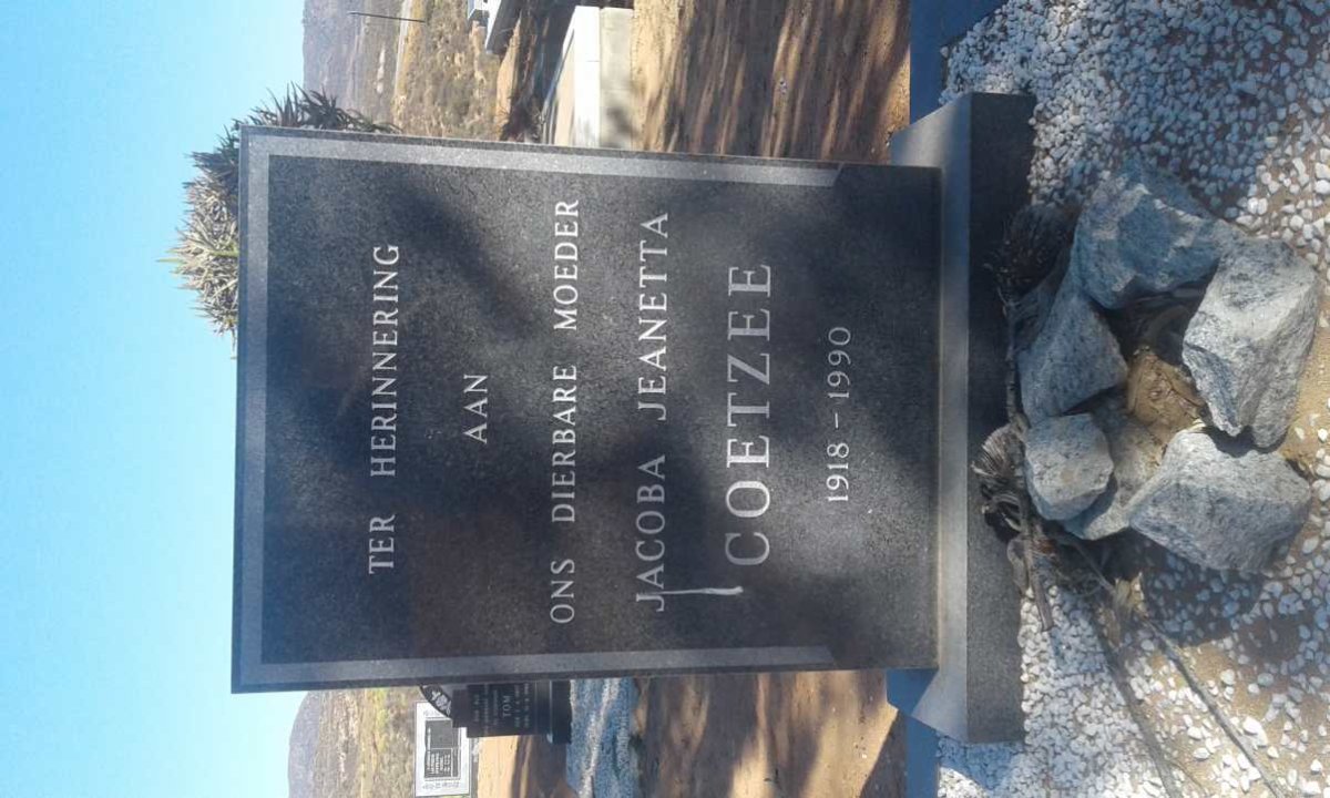 COETZEE Jacoba Jeanetta 1918-1990