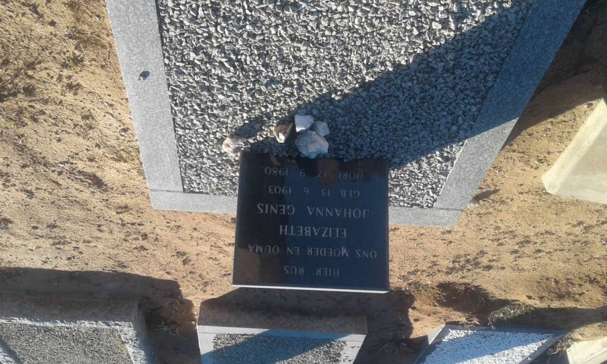 GENIS Elizabeth Johanna 1903-1980
