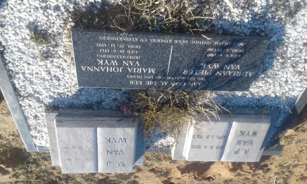 WYK Adriaan Pieter, van 1909-1986 &amp; Maria Johanna KOEGELENBERG 1913-1993