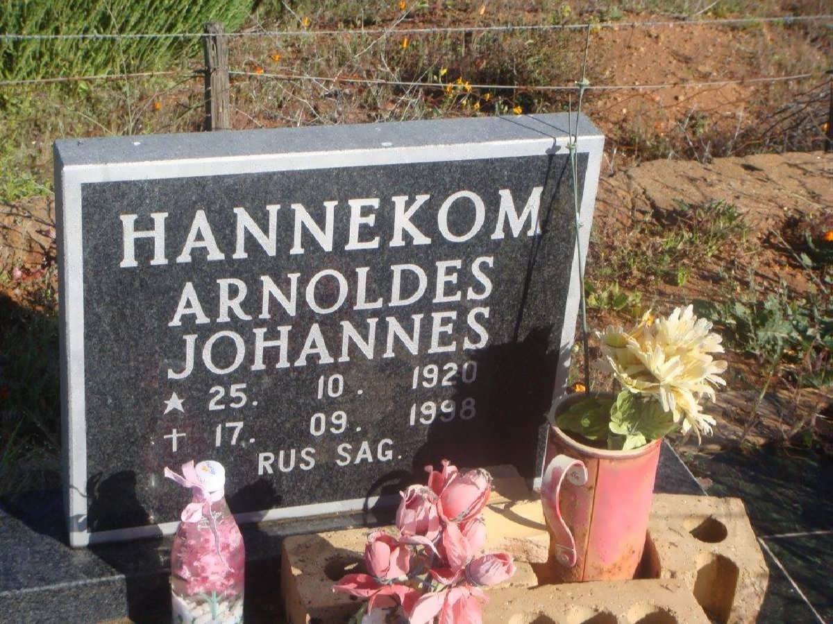 HANNEKOM Arnoldes Johannes 1920-1998