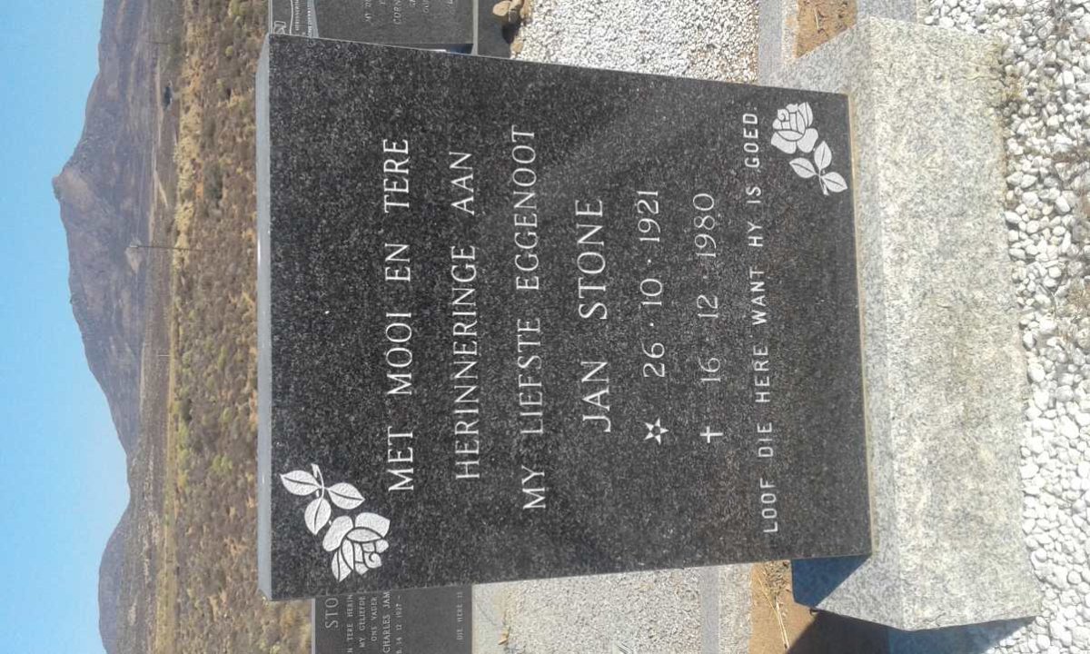 STONE Jan 1921-1980