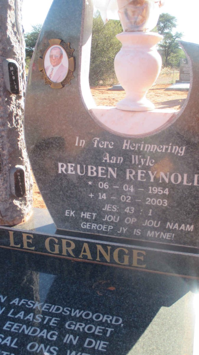 GRANGE Reuben Reynold, le 1954-2003