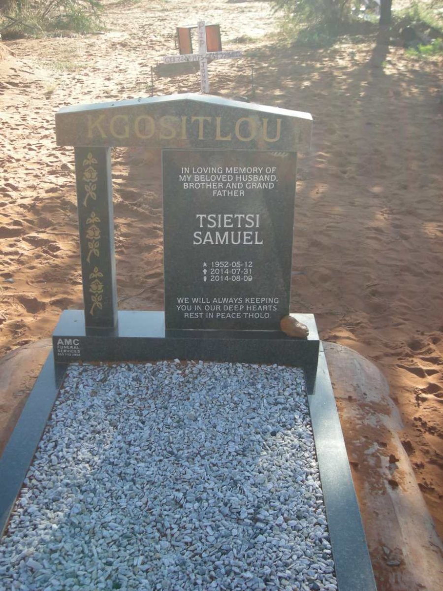 KGOSITLOU Tsietsi Samuel 1952-2014