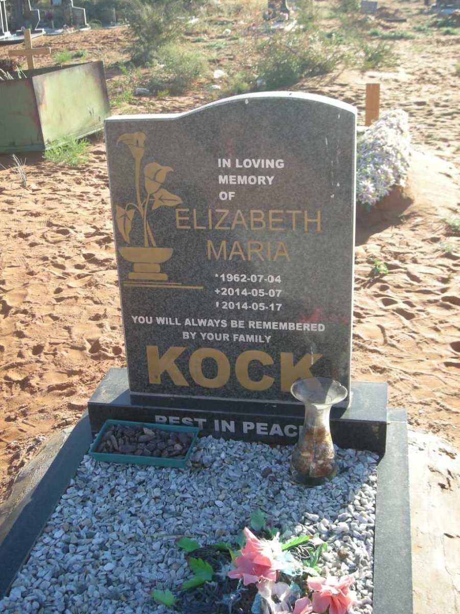KOCK Elizabeth Maria 1962-2014