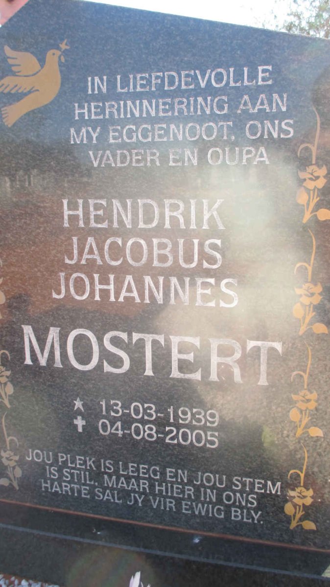 MOSTERT Hendrik Jacobus Johannes 1939-2005