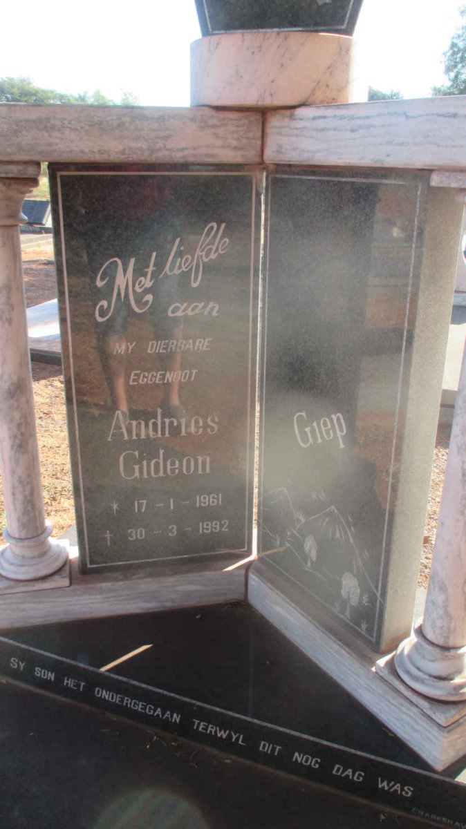 NIEMANN Andries Gideon 1961-1992