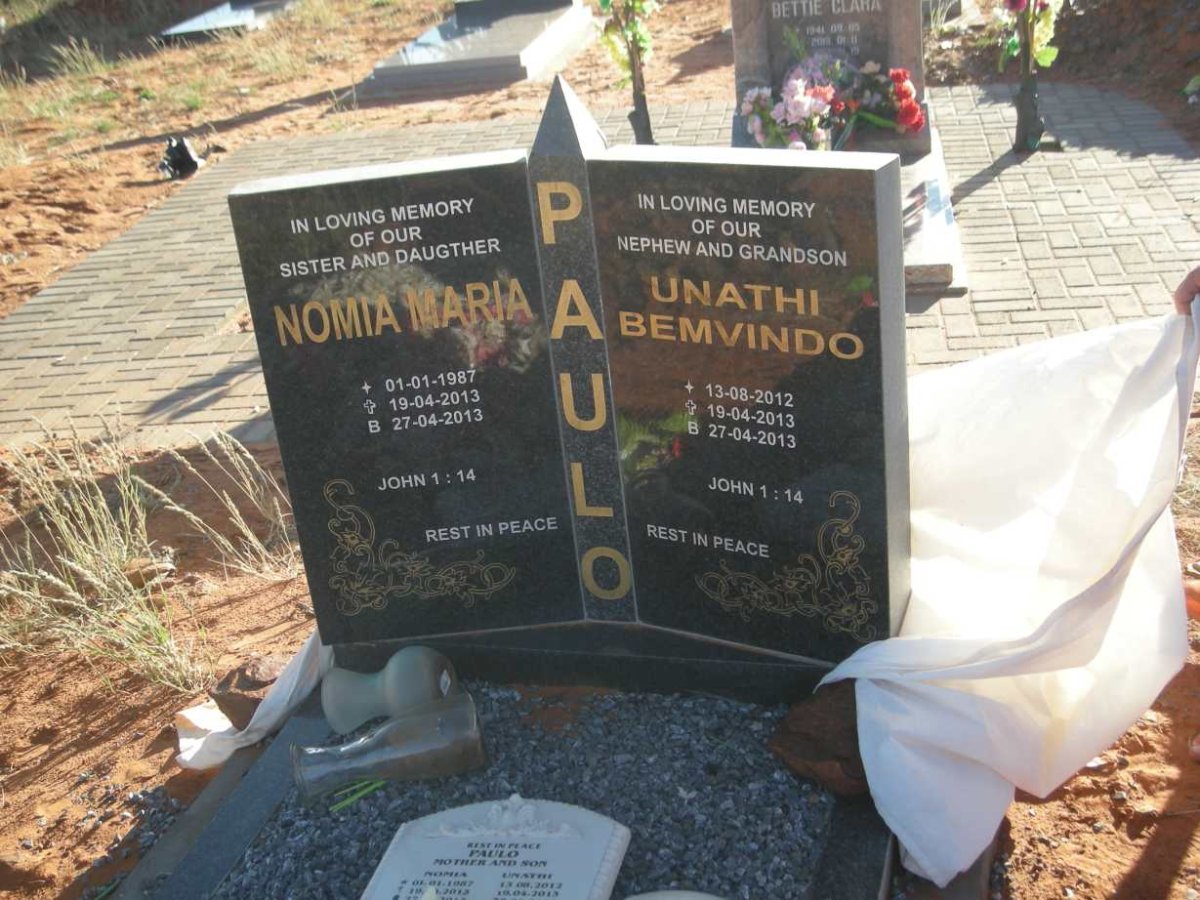 PAULO Nomia Maria 1987-2013 :: PAULO Unathi Bemvindo 2012-2013