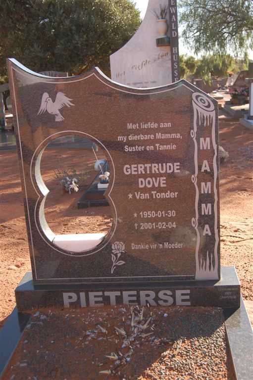 PIETERSE Gertrude Dove nee VAN TONDER 1950-2001