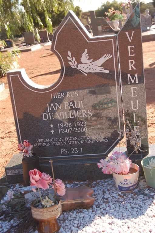 VERMEULEN Jan Paul de Villiers 1923-2000