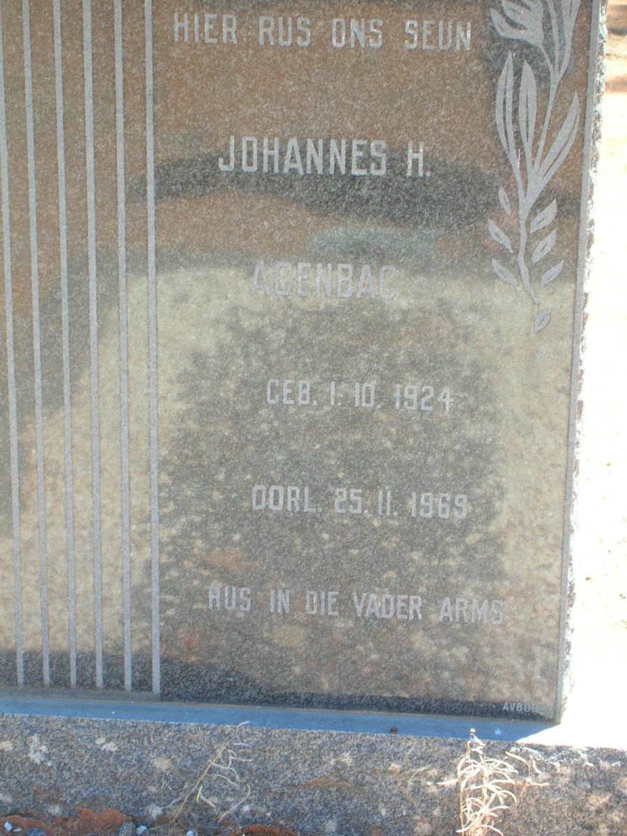 AGENBAG Johannes H. 1924-1969