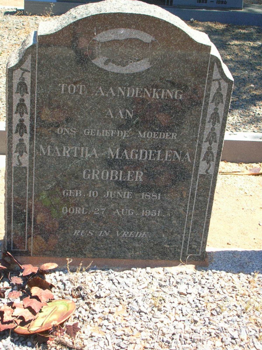 GROBLER Martha Magdelena 1881-1951