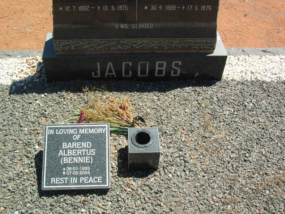 JACOBS Barend Albertus 1935-2004