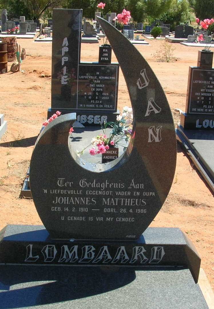 LOMBAARD Jan Johannes Mattheus 1910-1986