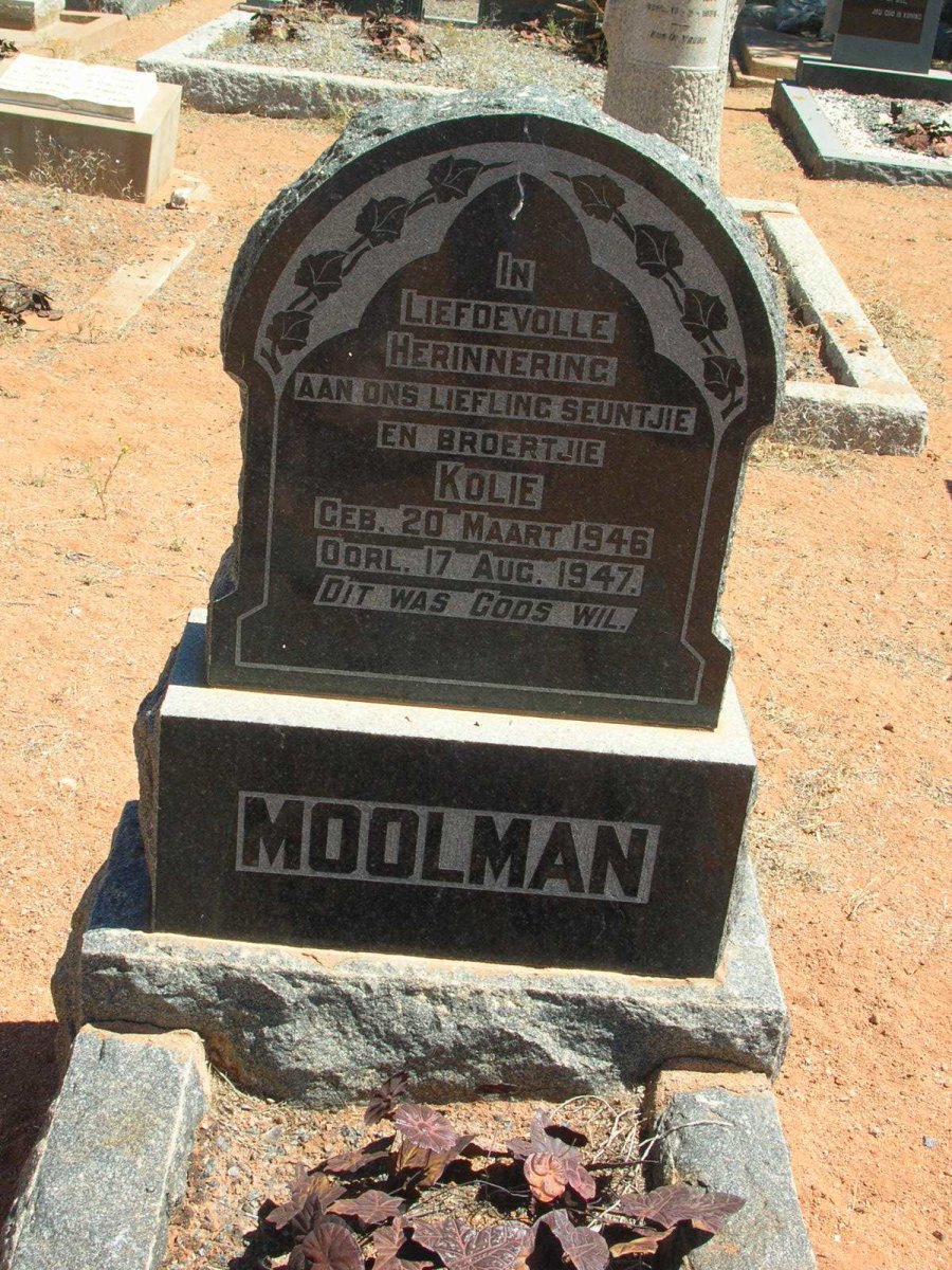MOOLMAN Kolie 1946-1947