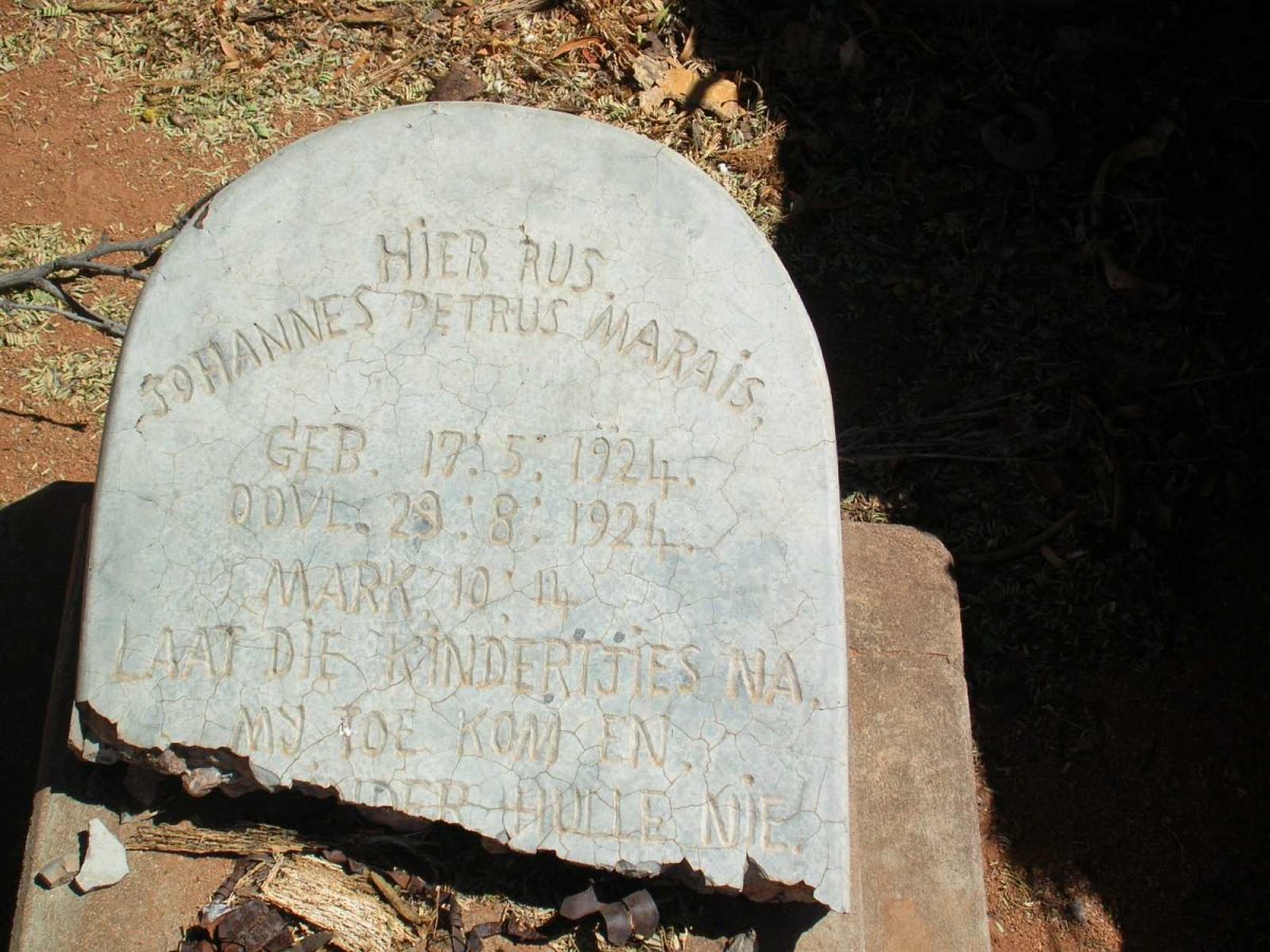 MARAIS Johannes Petrus 1924-1924