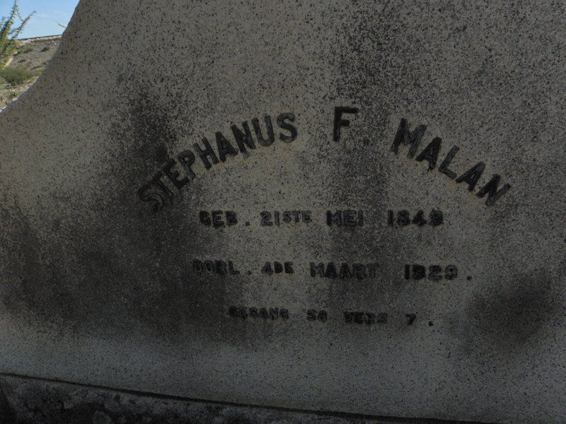 MALAN Stephanus F. 1849-1929