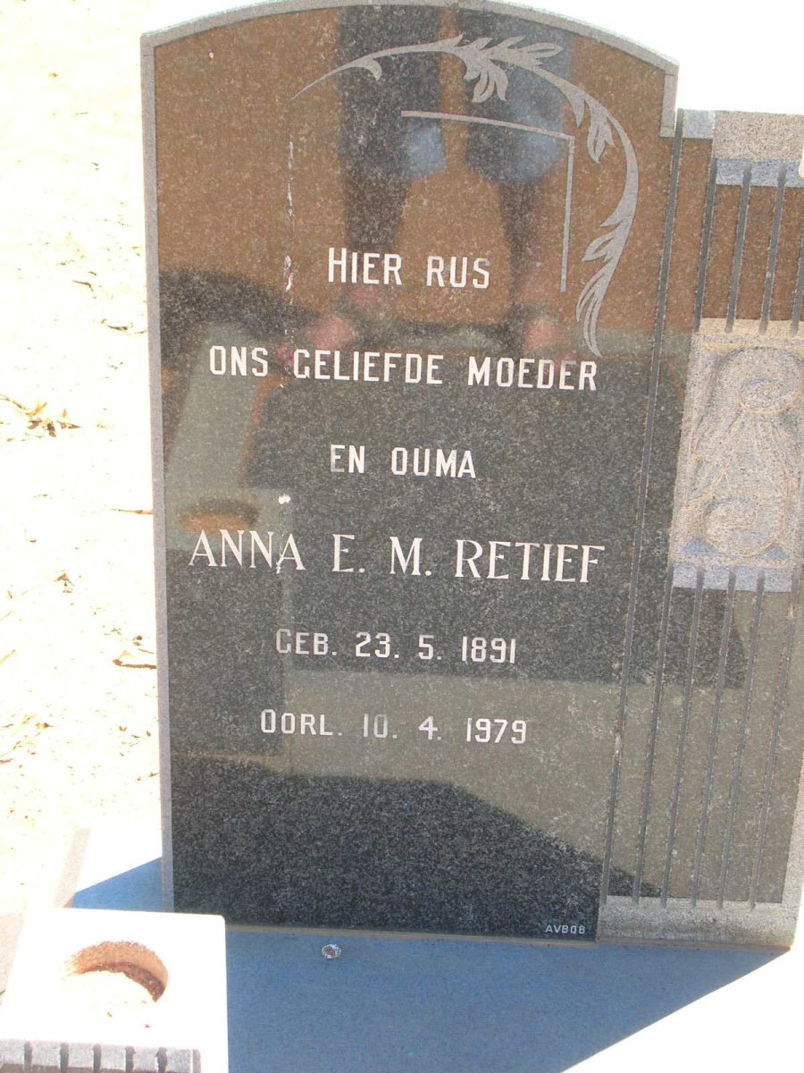 RETIEF Anna E.M. 1891-1979
