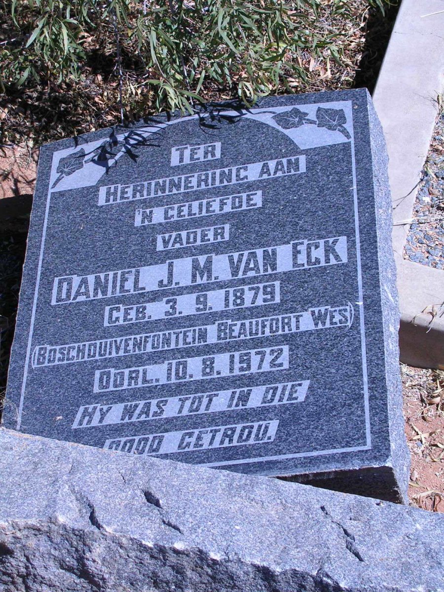 ECK Daniel J.M., van 1879-1972