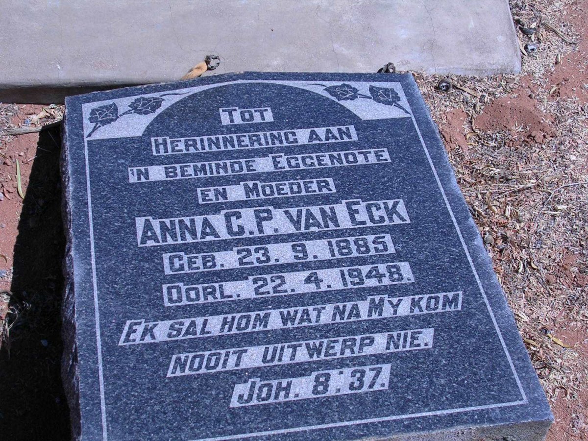 ECK Anna C.P., van 1885-1948