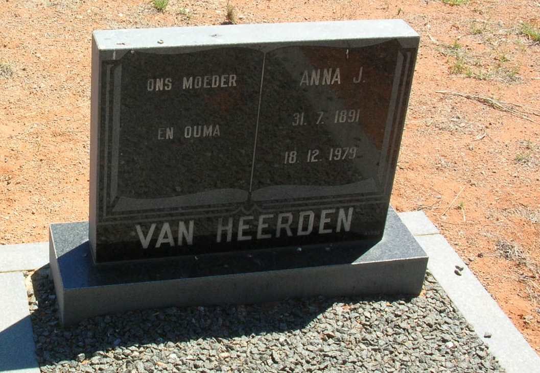 HEERDEN Anna J., van 1891-1979