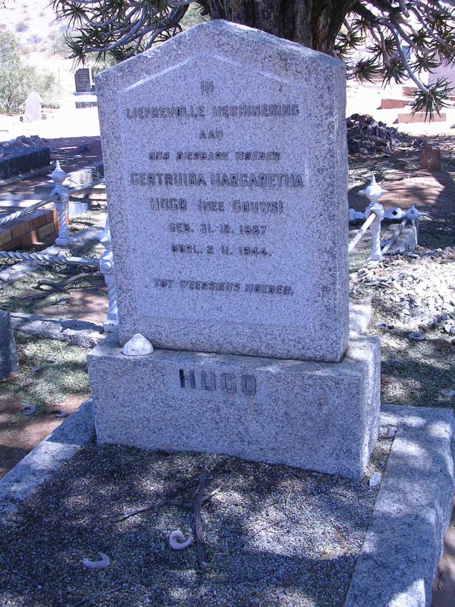 HUGO Gertruida Margaretha nee GOUWS 1867-1944