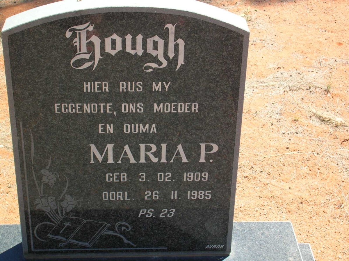 HOUGH Maria P. 1909-1985