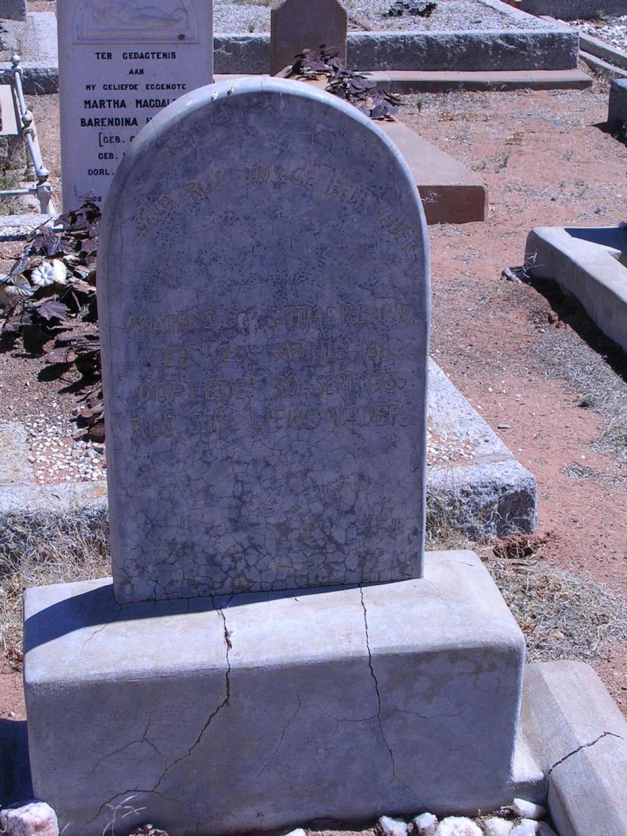 SUTHERLAND Mathys G. 1860-1935