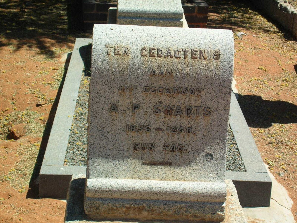 SWARTS A.P. 1856-1940