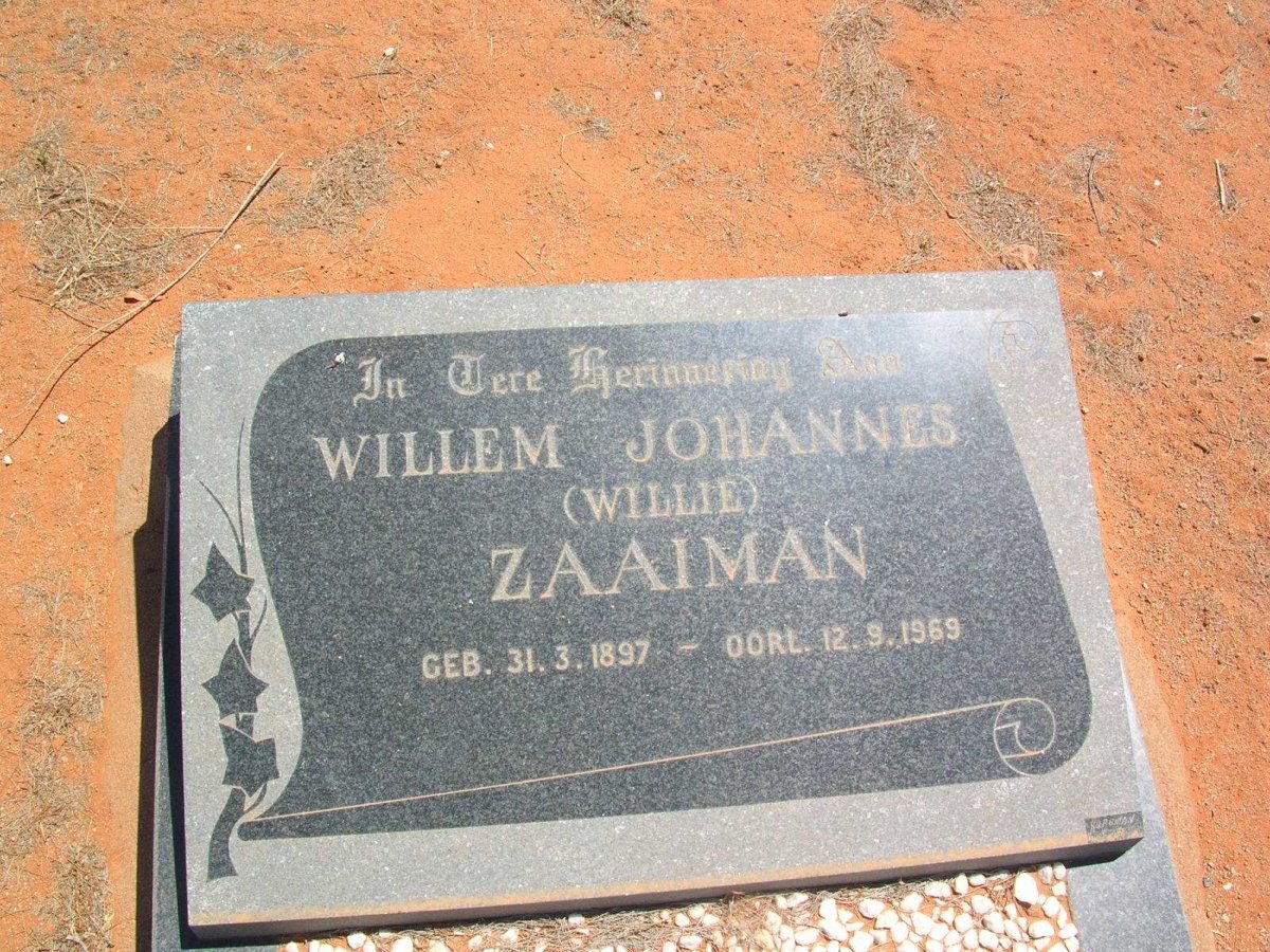 ZAAIMAN Willem Johannes 1897-1969