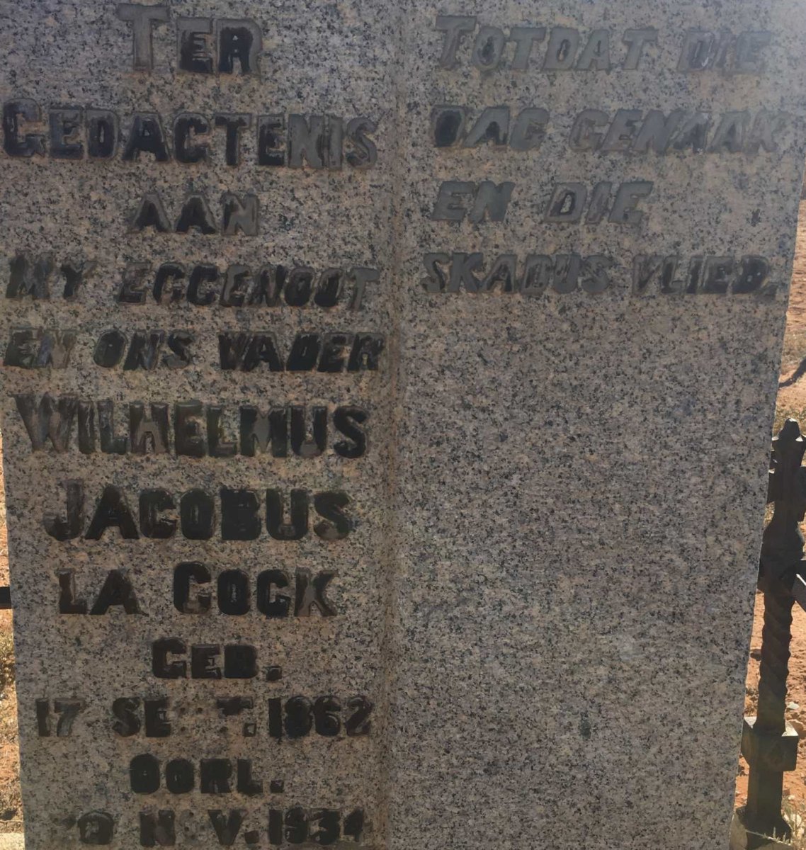 COCK Wilhelmus Jacobus, la 1862-1934
